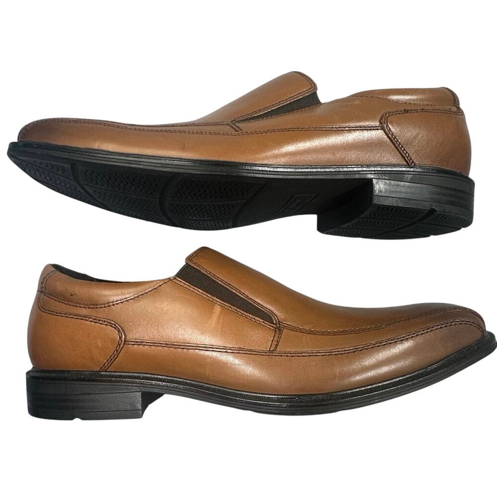 Kenneth Cole NY Len Tan Leather Slip-On Dress Shoes Size 12 M